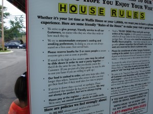 WAFFLE HOUSE RULES